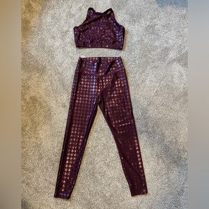 Peloton XL Show Up Printed Legging and Bra Set